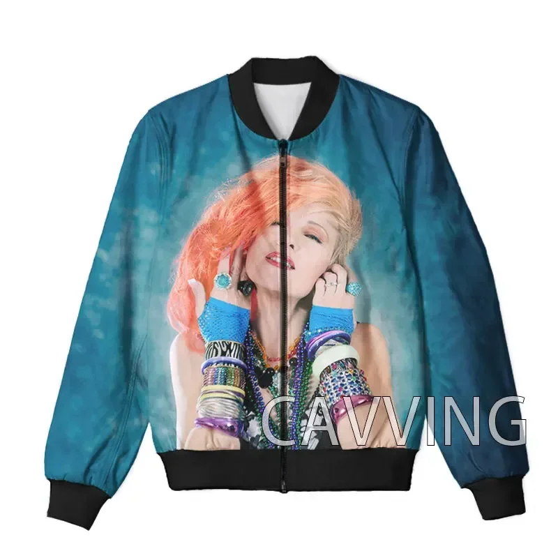 

CAVVING 3D Printed Cyndi Lauper Zipper Bomber Jackets Men Overcoat Mens Coat Zip Up Jackets for Women/Men