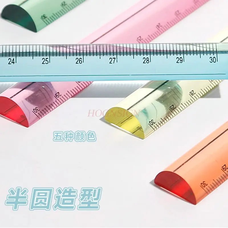 5pcs Straight ruler, transparent ruler, graduated ruler, measurement, drawing, marking
