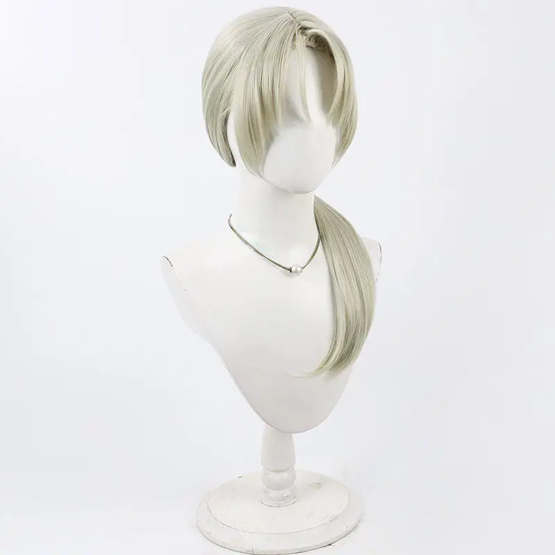 Game Jill Valentine Cosplay Wig Jill Valentine light cyan Cos Hair For Comicon Party Adult Women Men