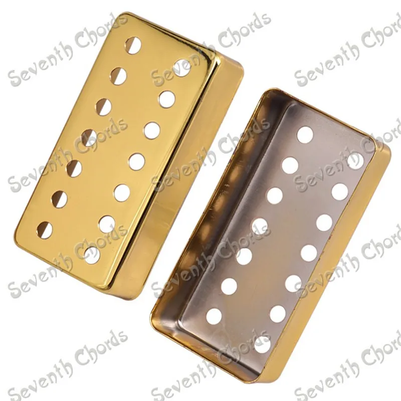 2 Pcs Brass 7 String Electric Guitar Pickup Humbucker Cover  Chrome  Black  Gold for Choose  Width 38.5mm x Length 79.8mm