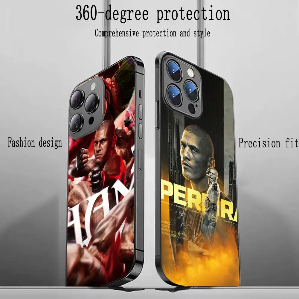 Powerful cool man Pe-Rera Phone Case For iPhone 16 15 14 13 12 11 X XR XS 8 Plus Mini Pro Max Soft black Shockproof Cover