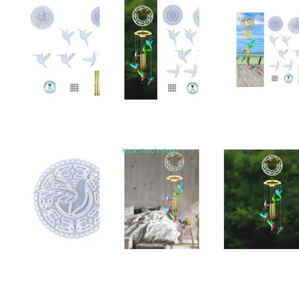 

E15E Силиконовая форма для литья из смолы, настенная форма для подвески в виде перезвона ветра, форма для ювелирных изделий