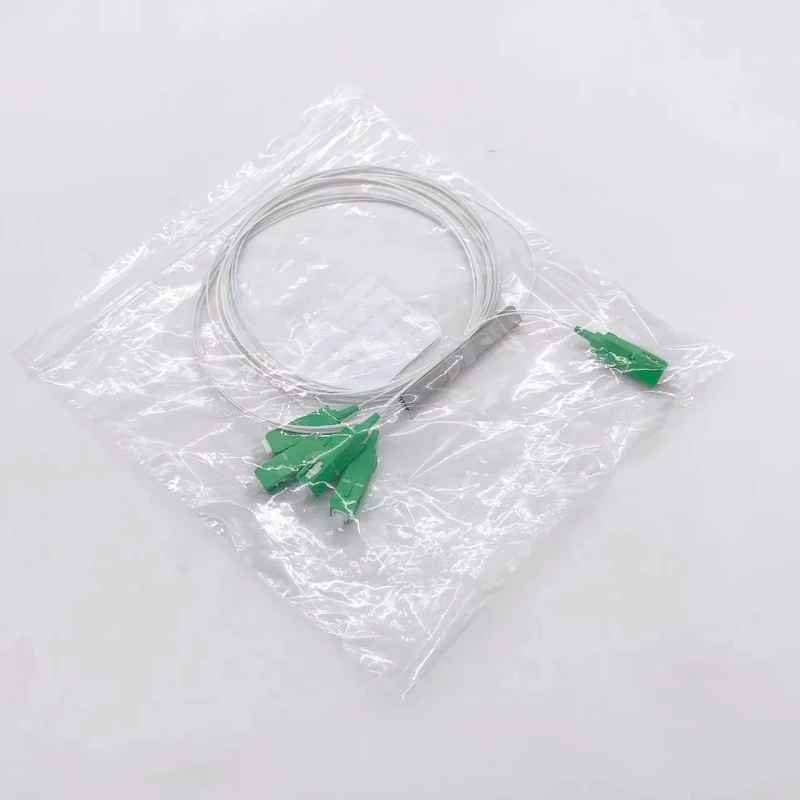 1x4 plc sc/apc sm único modo 0.9mm g657a1 lszh 1m ftth fibra óptica divisor conector de fibra de alta qualidade 1*4 sc apc