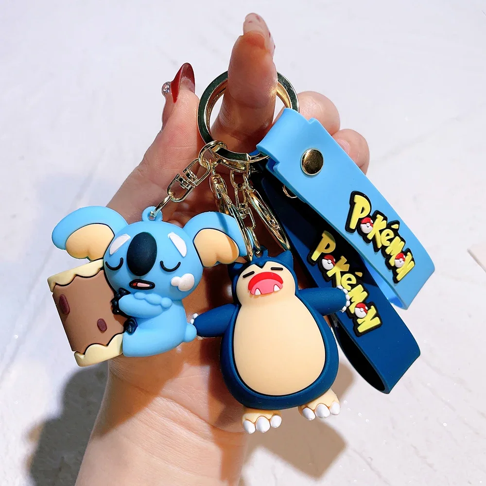 Pokemon Pikachu Keychain batch Pendant Pokemon keyring Cute Doll Bag Car Pendant for birthday Kids Gift Toys charm bulk gourd