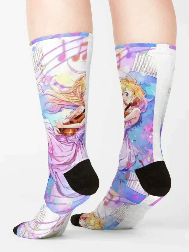 Deine Lüge im April: Kaori und Laken Socken kurze Wintergeschenke Designer beheizt Designer Herrensocken Damen