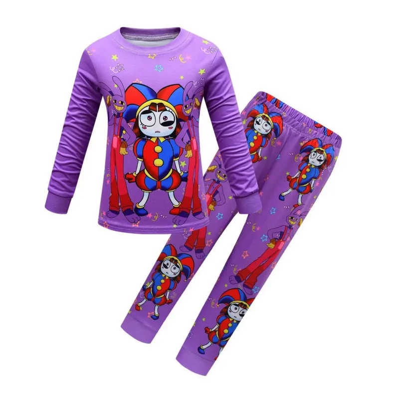 New Movie The Amazing Digital Circus  Kids Pajamas Pomni and Jax Clothes Set Baby Girl Clothes Toddler Boys Sweatshirts Pants S