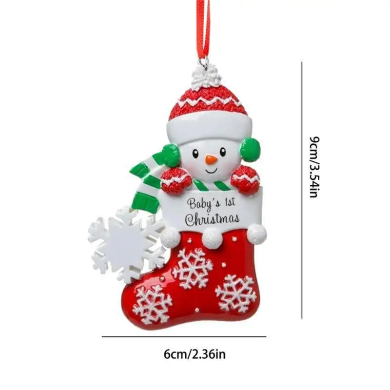 Weihnachts baum dekoration mit Namen Schnee Baby Ornament personal isierte Schneemann Baby erste Weihnachten für 2025 für Weihnachten