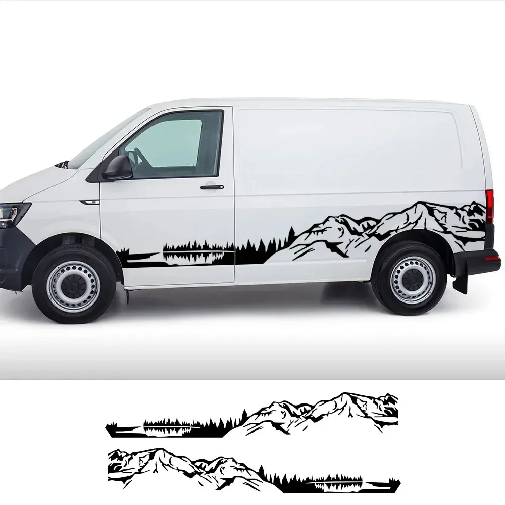 Наклейки на автомобиль для Volkswagen VW Caravelle Multivan California Transporter T3 T4 T5 T6, аксессуары для кемпера, виниловая наклейка с горным пейзажем