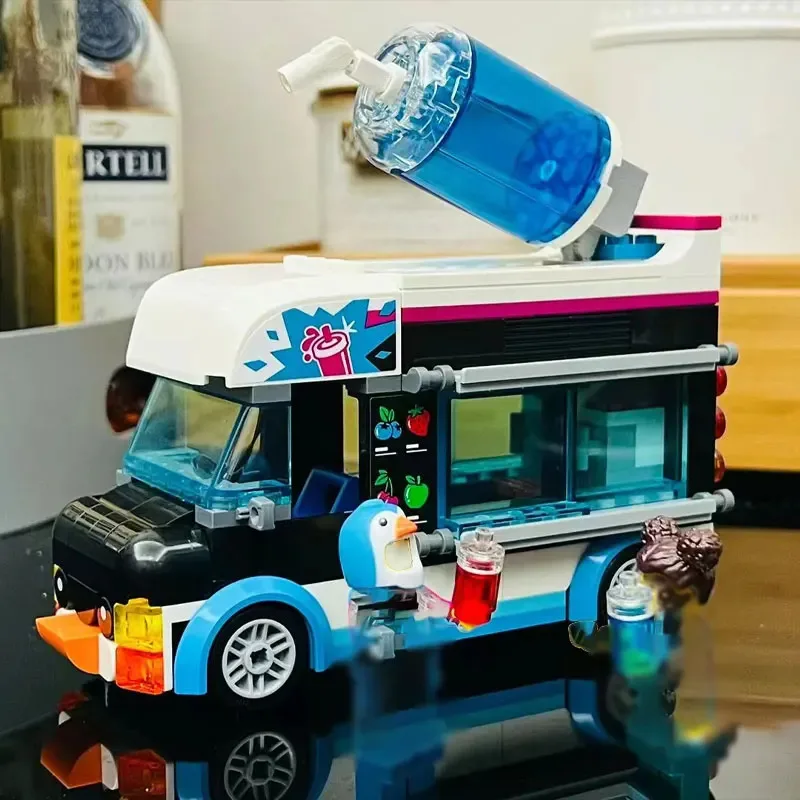 

Совместимые наборы MOC, городская серия, строительные блоки, автомобиль с пингвином, автомобиль для продажи, детский подарок, сборка игрушек 60384