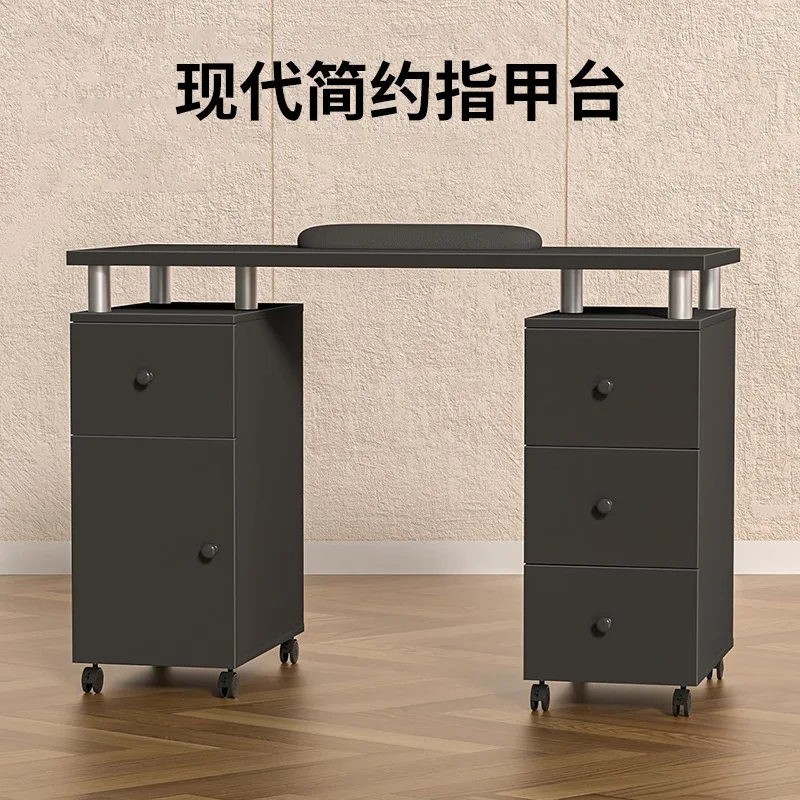 

Stylish and simple black nail table manicure makeup large capacity storage integrated manicure double manicure