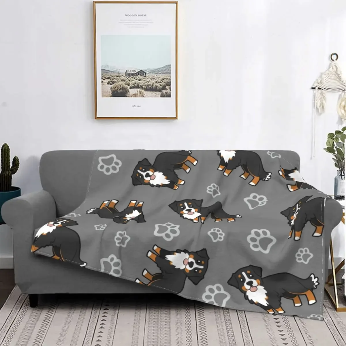 Bernese Mountain Dog Baby Blanket Sofa Cover Fleece Winter 3D Print Animal Soft Babe Carpets For Home Bedroom Plush Thin Quilt