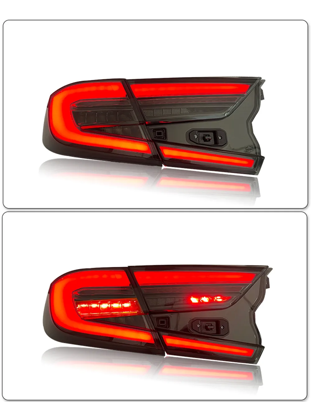 LED Tail Light for Honda Accord 10 Modified 2017-2020 with Turn Signal Brake Driving Reversing Lamp Car Accesories