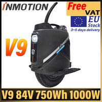 INMOTION V9 84V 750Wh Battery 1000W Rated 2000W Max Motor 16x3.0 Tubeless Tire Max Speed 45km/h Suspension 60mm IPX6 Frame EUC