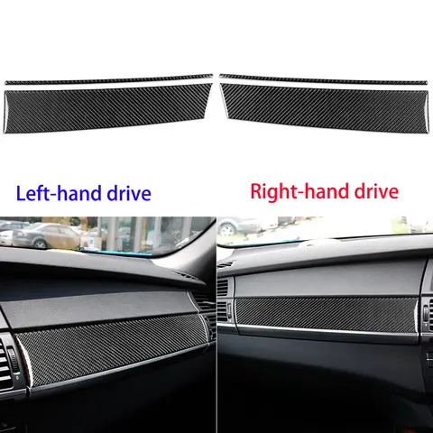 BMW X5 E70 2006-2013 탄소 섬유 자동차 Copilot 대시 보드 패널 글러브 박스 인테리어 우드 그레인 트림 액세서리 스티커