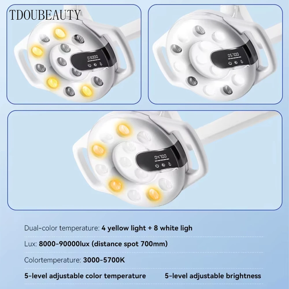 High Brightness Ceiling Type Dental Shadowless Surgical Operating Light for Dental Lab Lighting Clinic Beauty Salon Tattoo Shop