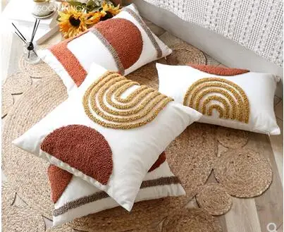 

Literary and artistic homestay cotton and linen pillowcase, home living room sofa cushion cover, bedside cushion cover