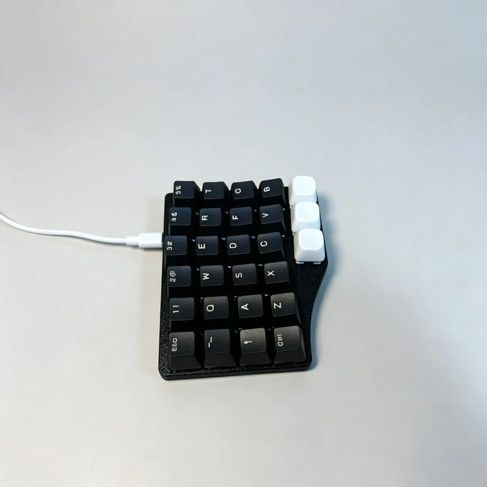 Dolphin54 Single Left Hand Keyboard 27keys Wired Single Mode Ergonomic Mini Mechanical Gaming Keyboard 5.5 °tilt Angle Vial