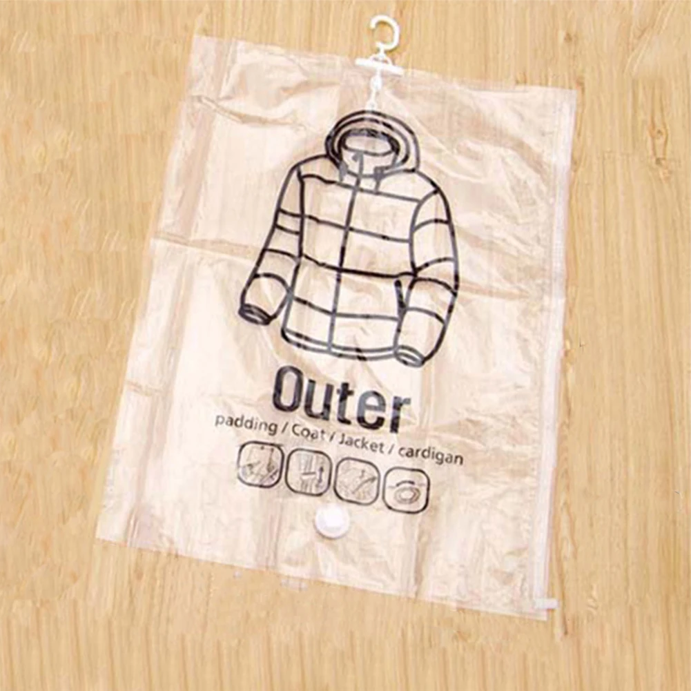 1-3Pcs Hanging Compressible Storage Bag Reusable Clothes Compression Storage Bag Space Saving for Clothes Down Overcoat