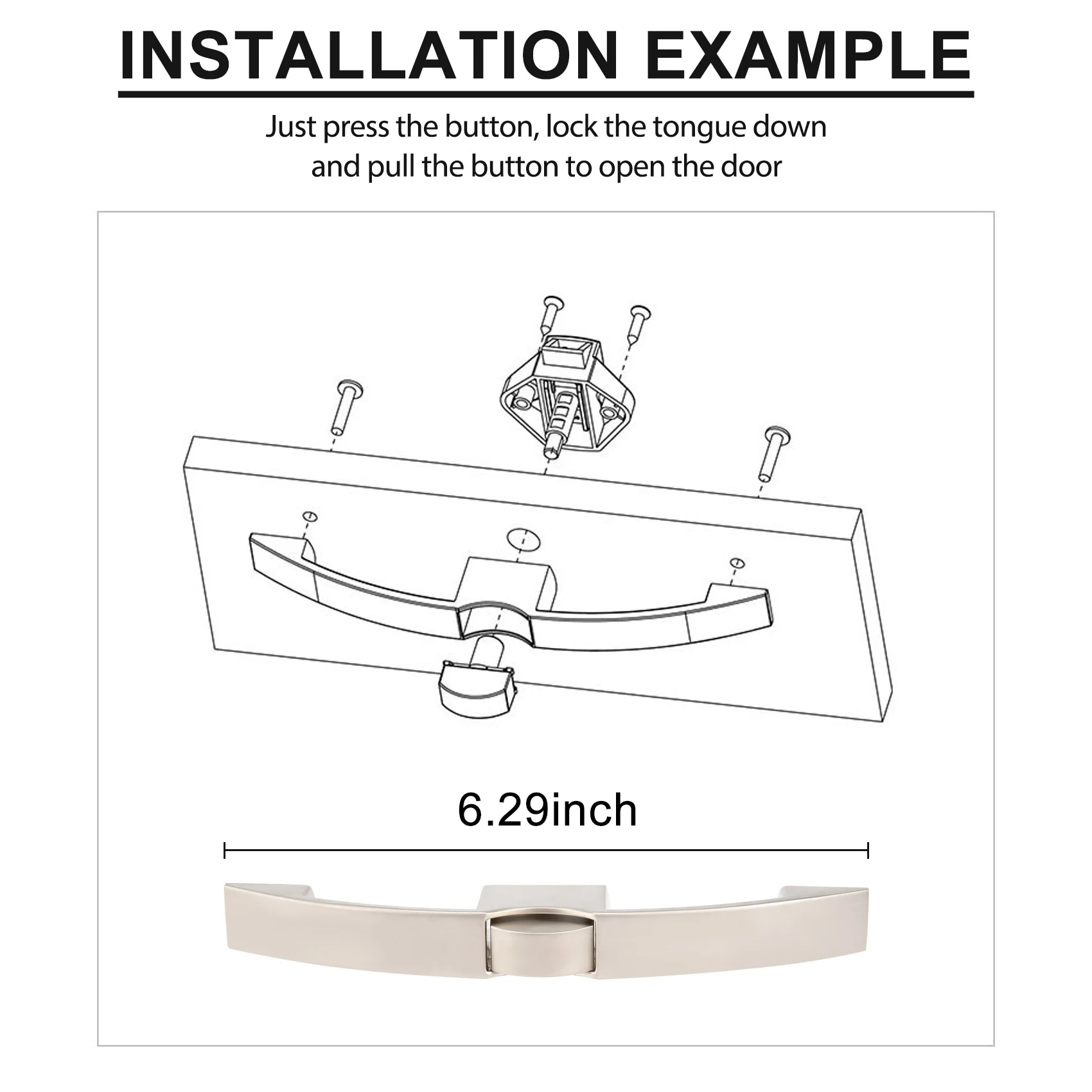 [NEWA76K!】 Camper Car Push Lock RV Caravan Boat Cabinet Locks Handle Home Drawer Latch Button Locks Furniture Door Lock