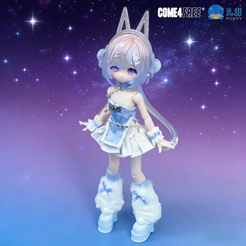 

COME4FREE MINTY Fortune Sign Spirit Series 3 1/8 BJD Doll Posable Action Figure Dress Up Collectible Blind Box Gift For Girls