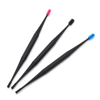 Zachte Siliconen Oor Pick Double-ended Earpick Oorsmeer Curette Remover Oorreiniger Lepel Spiraal Oor Schoon Tool Spiraal Ontwerp