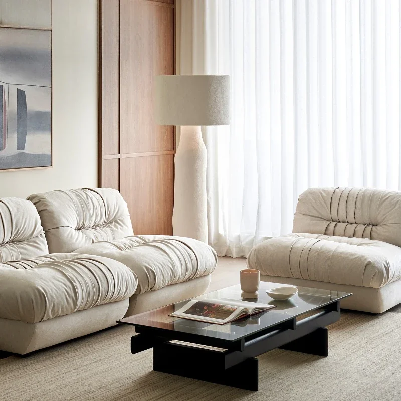 Sofa, living room, study, modern fabric, free module, combination down filling