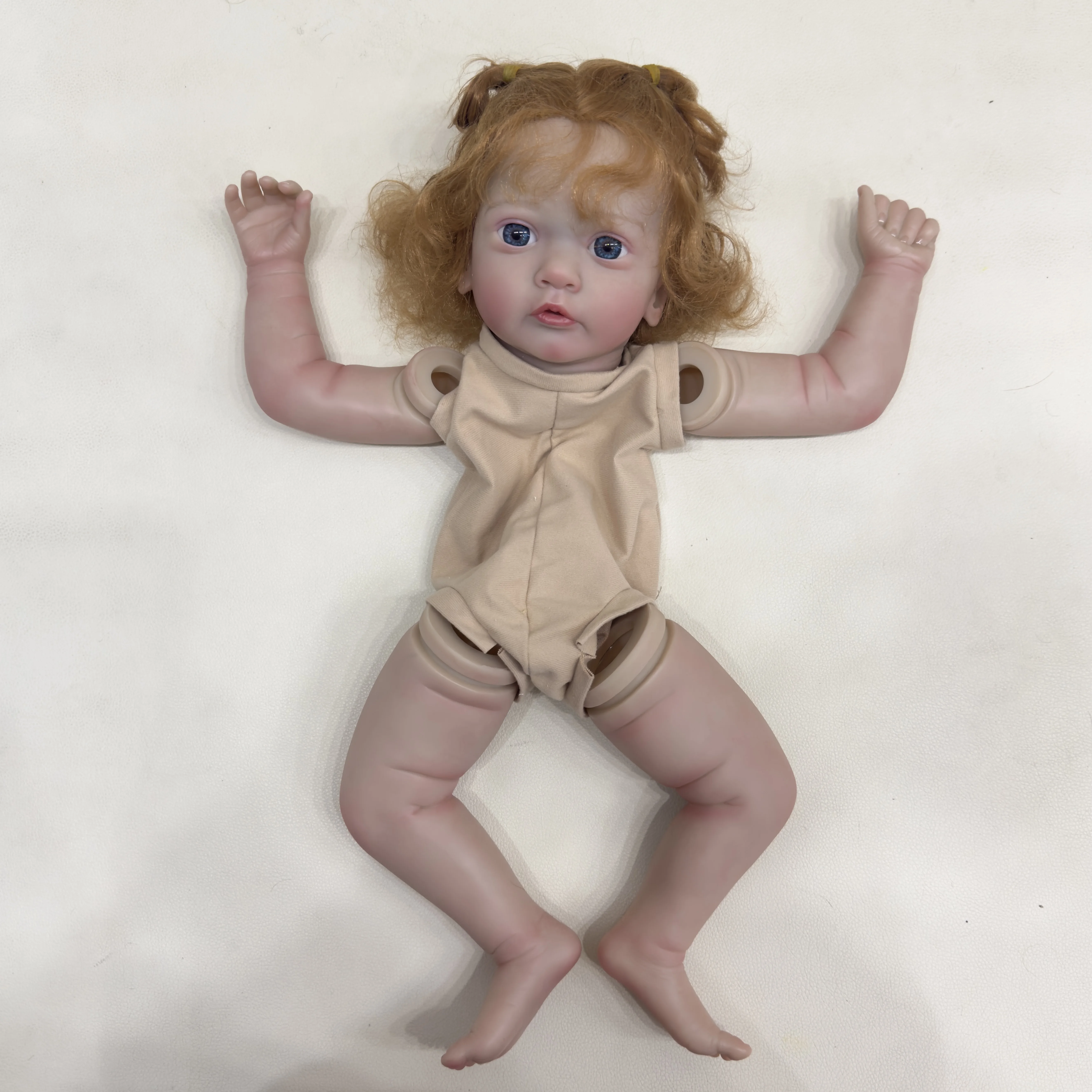 NPK 24 นิ้ว Ayana เหมือนจริง Reborn ตุ๊กตาชุดทาสีชุดตุ๊กตาที่ยังไม่เสร็จตุ๊กตาชิ้นส่วนด้วยมือ Rooted Hair