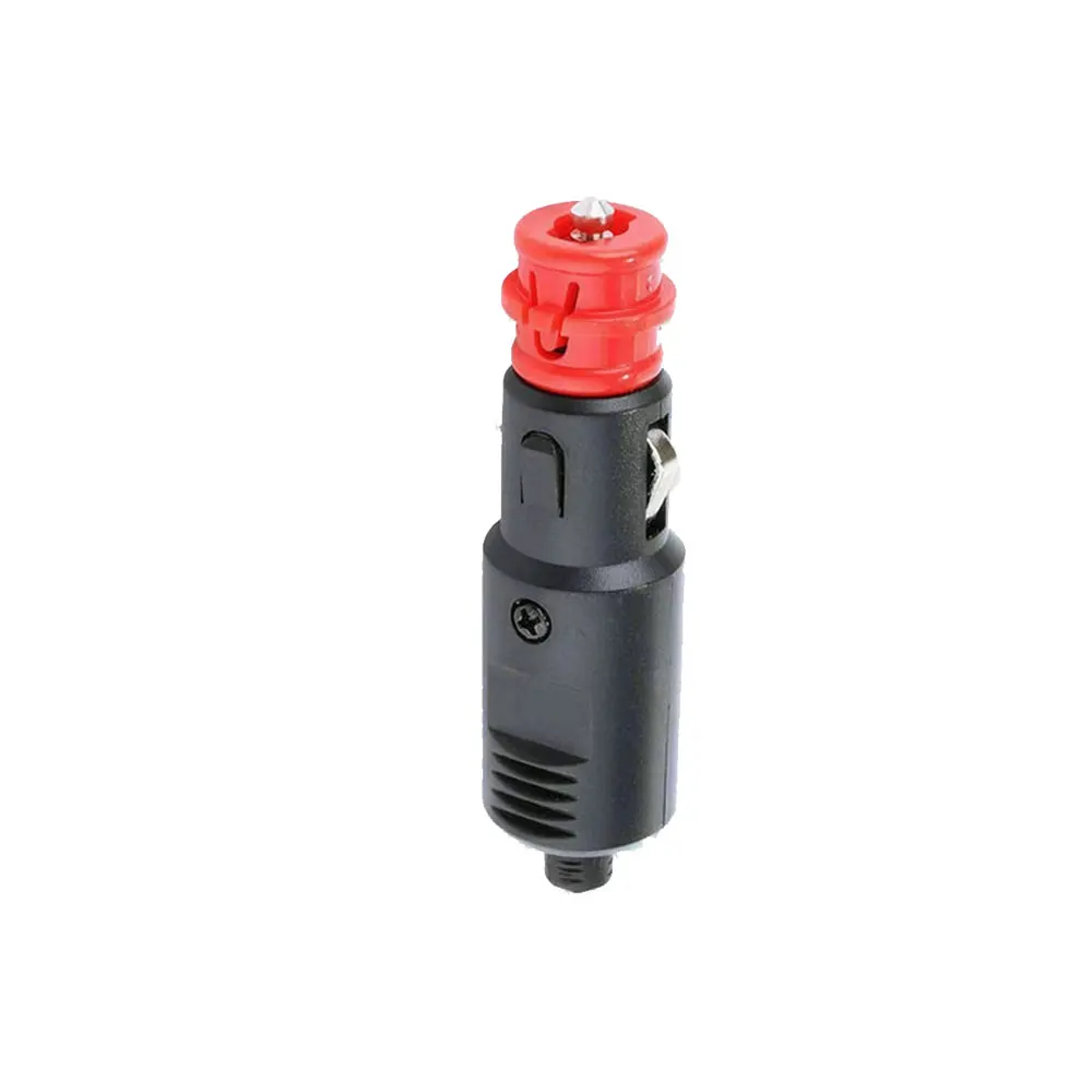 Enchufe rojo para encendedor de cigarrillos de coche, adaptador de enchufe macho, accesorios universales, 12V-24V