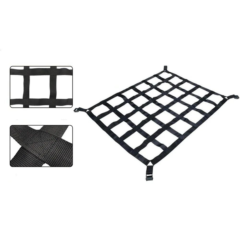 

Polyester Webbing Mesh Cargo Net for Car For Roof Rack Trunk or Pickup Bed Offers Flexible Layout for Irregularly Shaped Items