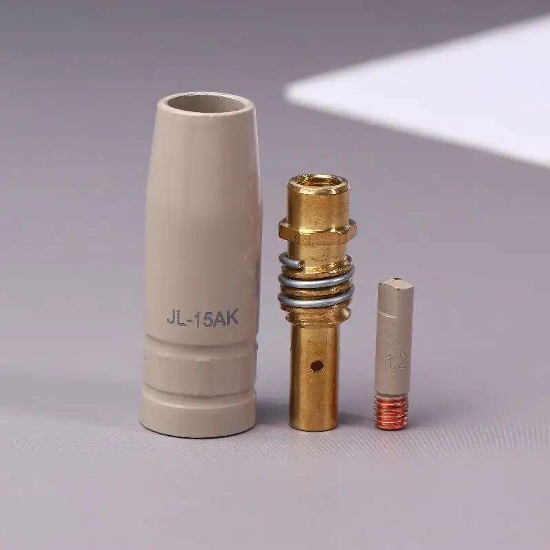 3PCS/Pack MB-15Ak Mig Welding Nozzle Ceramic New Coating Non-Stick Welding Slag Conductive Protective European Shield Accessory