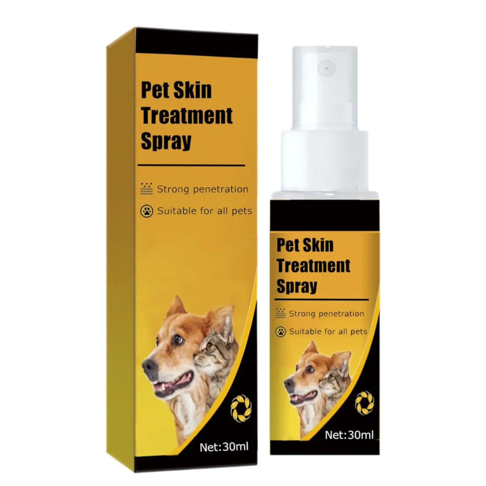 Pet Skin Treatment Spray Fast Relief for Itchy Skin, Hot Spots, and Allergies Safe for Dogs and Cats 30ml