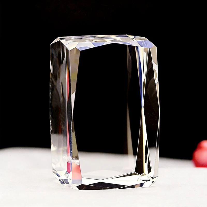 XTOOL Blank K9 Shining Crystal Beveled Cube for 3D Laser Engraving High-quality Rectangular Columnar Beveled Glass Cube