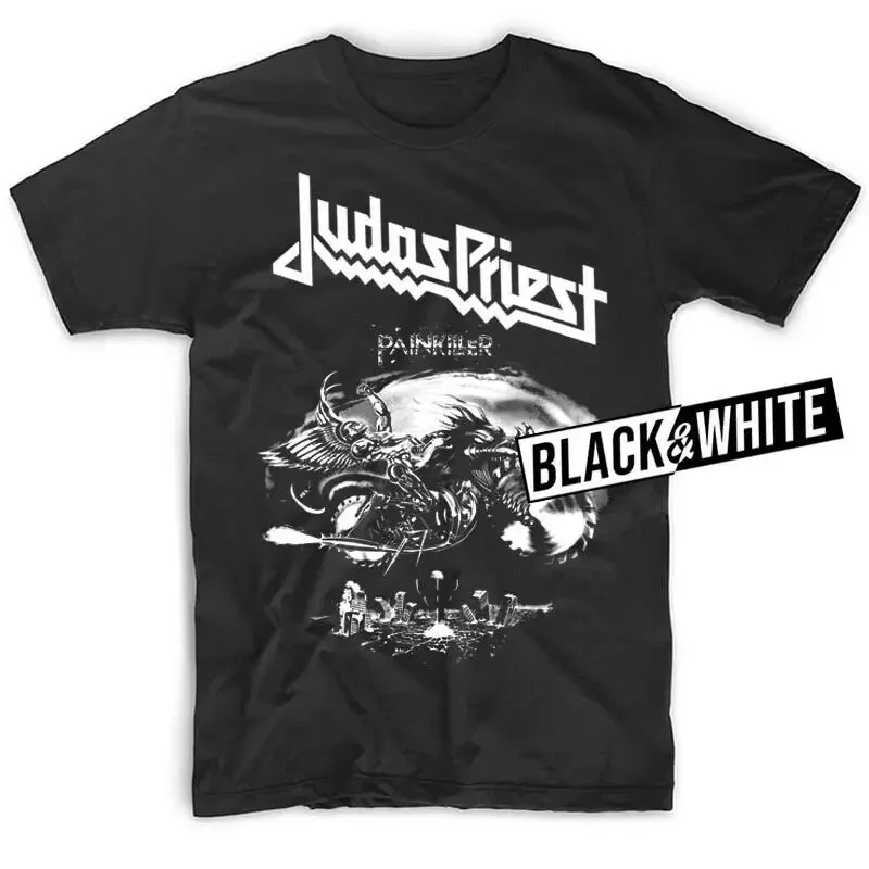 Judas Priest Painkiller V3 1990 Album Cover T Shirt Black Sizes S-5Xl 2024 High quality Brand T shirt Casual Printed 100% Cotton