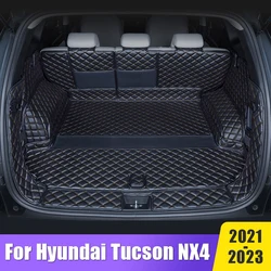 Car Trunk Protection Mats For Hyundai Tucson 2021 2022 2023 NX4 N Line Cargo Liner Carpets Cover Pad Accessories Interior Boot