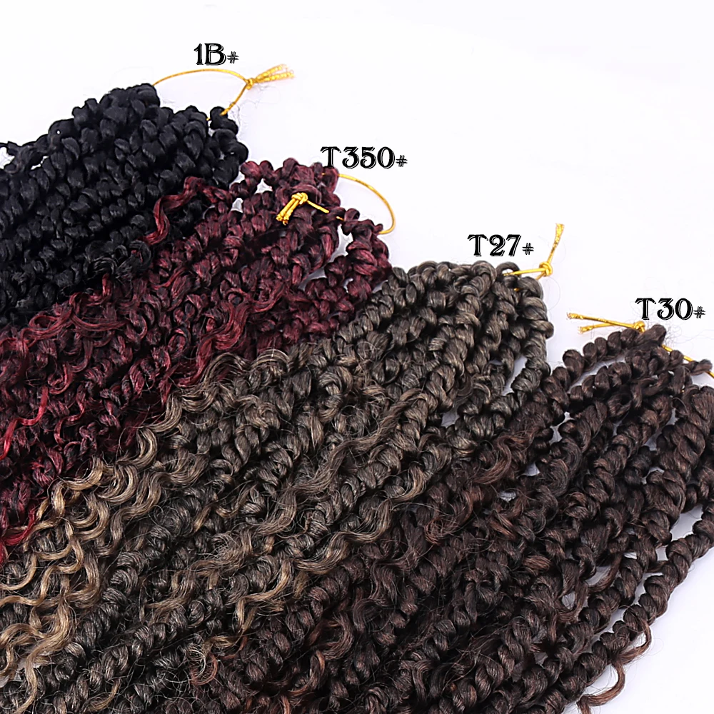 Passion Twist Hair Brown Black Synthetic Crochet Hair Pretwisted Crochet Braids For Black Women Goddess Bohemian Extensions