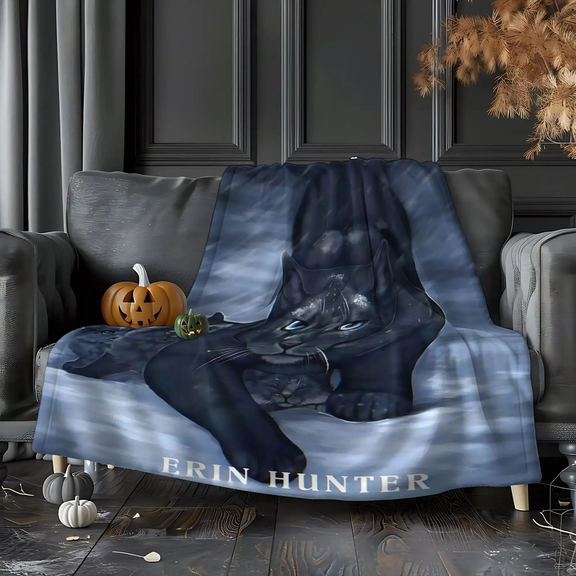 Customize Warrior Star Throw Blanket - Ultra-Soft And Warm All-Season Flannel, Designed with a Blue Starry Night Scene, Machine
