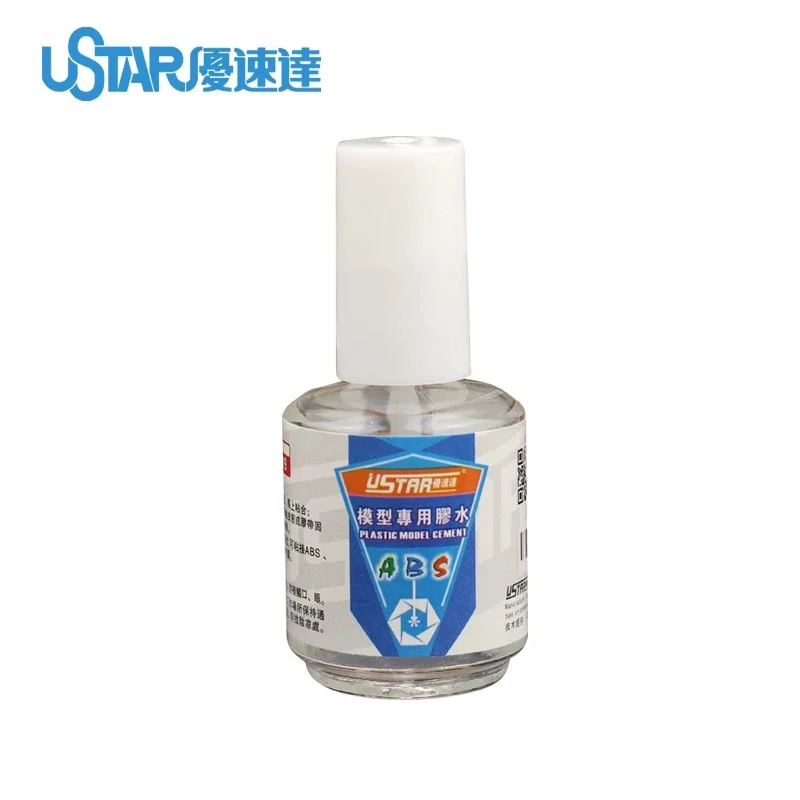 U-STAR UA-90109 Plastic Model Cement 20ml Model Specific Quick Drying Adhesive with Brush Model Making Glue for ABS AS Acrylic