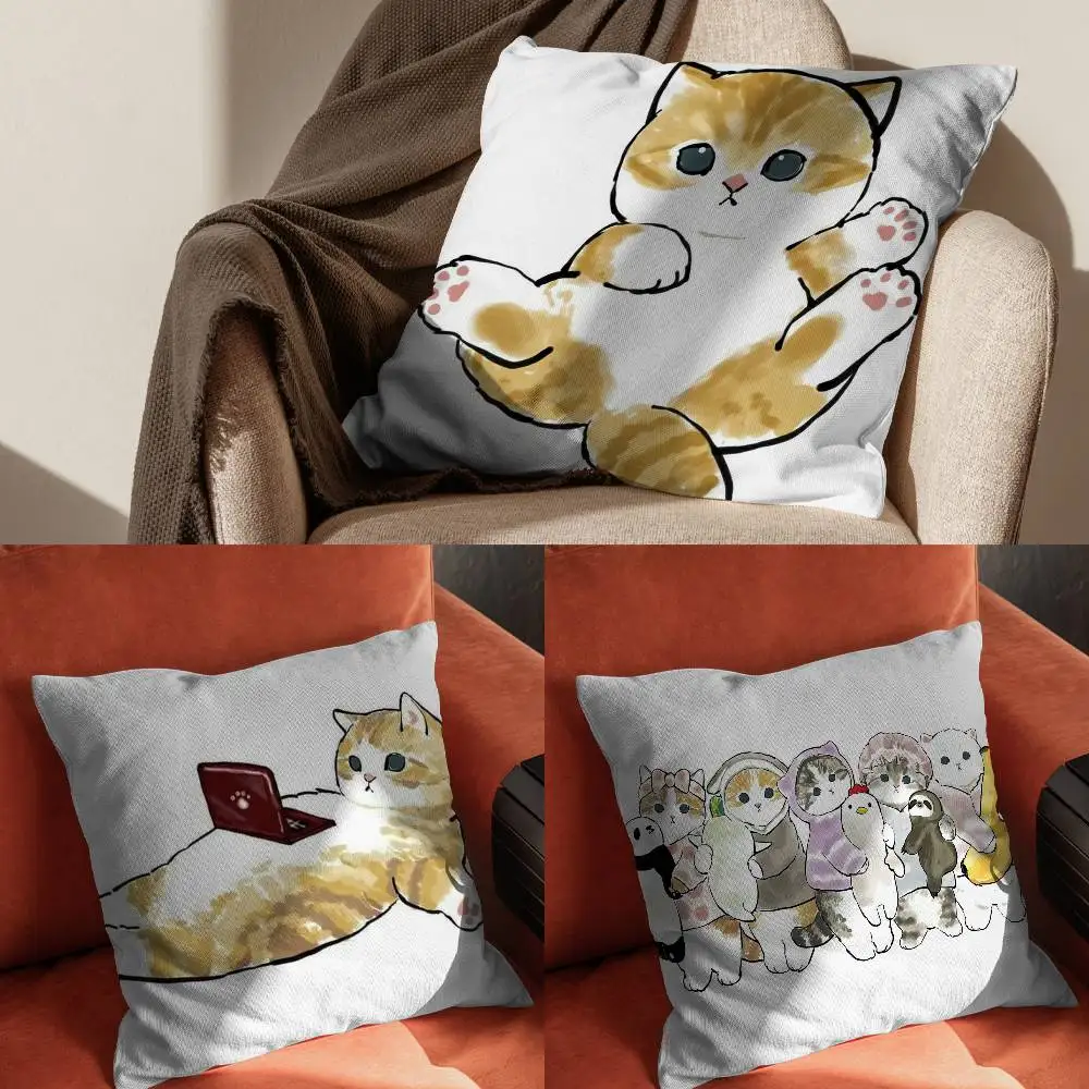 

Mofusand Cat Pillow Case For Car Pillows 60x60 Cushions Luxury Double Sided Cover Home And Decoration Sofa 30x30
