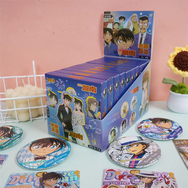 Seksowne anime detektyw Edogawa Conan Kudo Shinichi Mouri Ran Haibara Ai przebranie na karnawał przypinka Spte blaszana broszka akcesoria