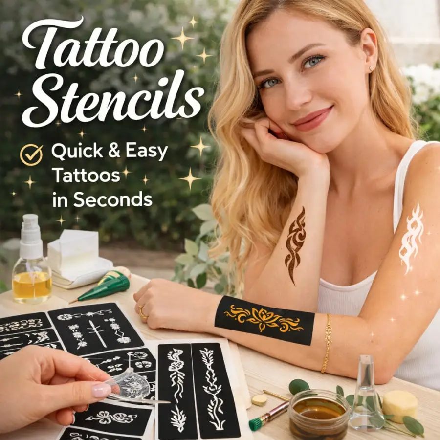 3pcsTattoo Templates: Hand-Painted Henna Body Art, Festival-Themed Tattoo Stickers, Small Tattoo Designs, Embroidered Ope