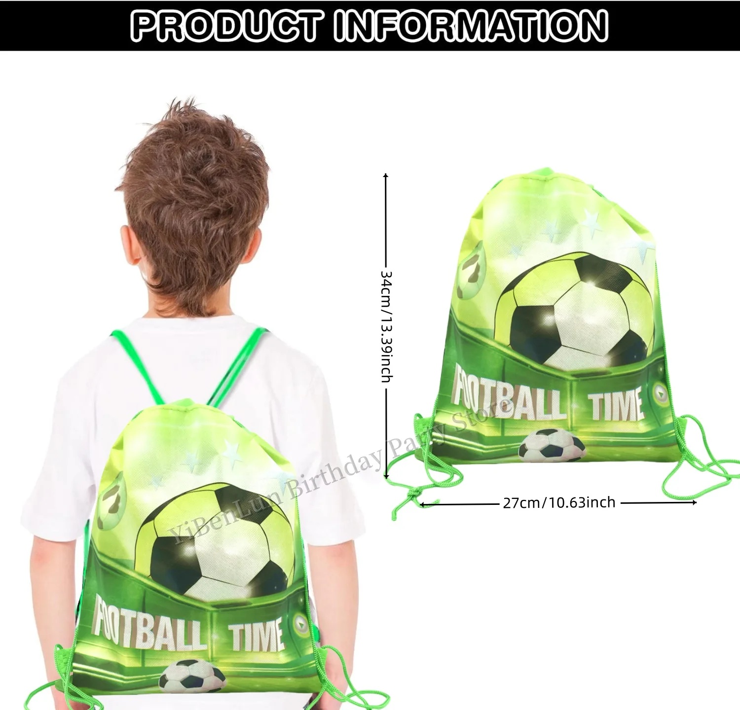 Football Birthday Decoration Soccer Shoe Bag Gift Bag Backpack Drawstring Bag Biscuit Handle Candy Bag Baby Shower Party favors