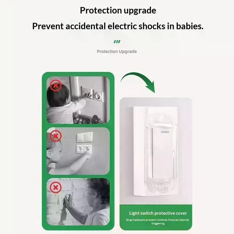 Baby Proof Rocker Switch Safety Cover Easy Install Non-Toxic ABS Anti Electric Shock for Nursery Daycare Home Use