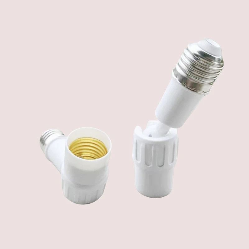 5pcs E27 To E27 Socket Extension Lamp Holder 360 Degree Universal Extension Rotary Conversion Head