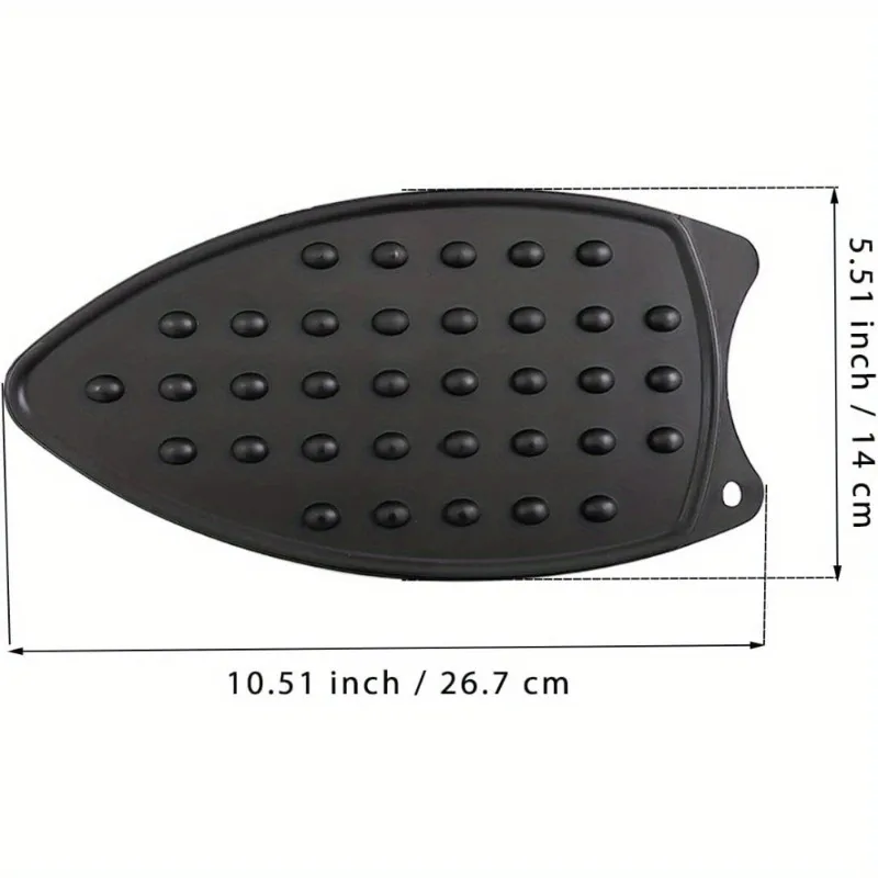 Iron Rest Pad, Multipurpose Iron Hot Resistant Mat for Flat Irons, Ironing Board-Black
