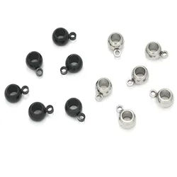 20Pcs/lot Stainless Steel Pendant Connectors Bail Beads Clasps Pendants Pinch Clip For DIY Necklace Bracelet Jewelry Making