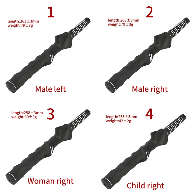 High Quality Durable Golf Rubber Hand Shape Grip Exercise Pole Grip Swing Training Outdoor Golf Position Practice Tools