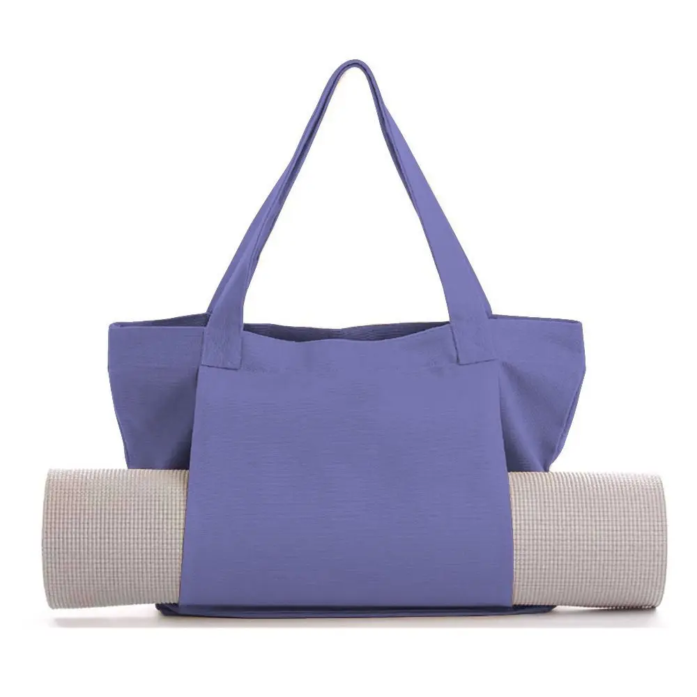 Large Capacity Yoga Mat Carry Bag Lightweight Foldable Multifunctional Yoga Bag Washable Thick Canvas Pilates Mat Case Travel
