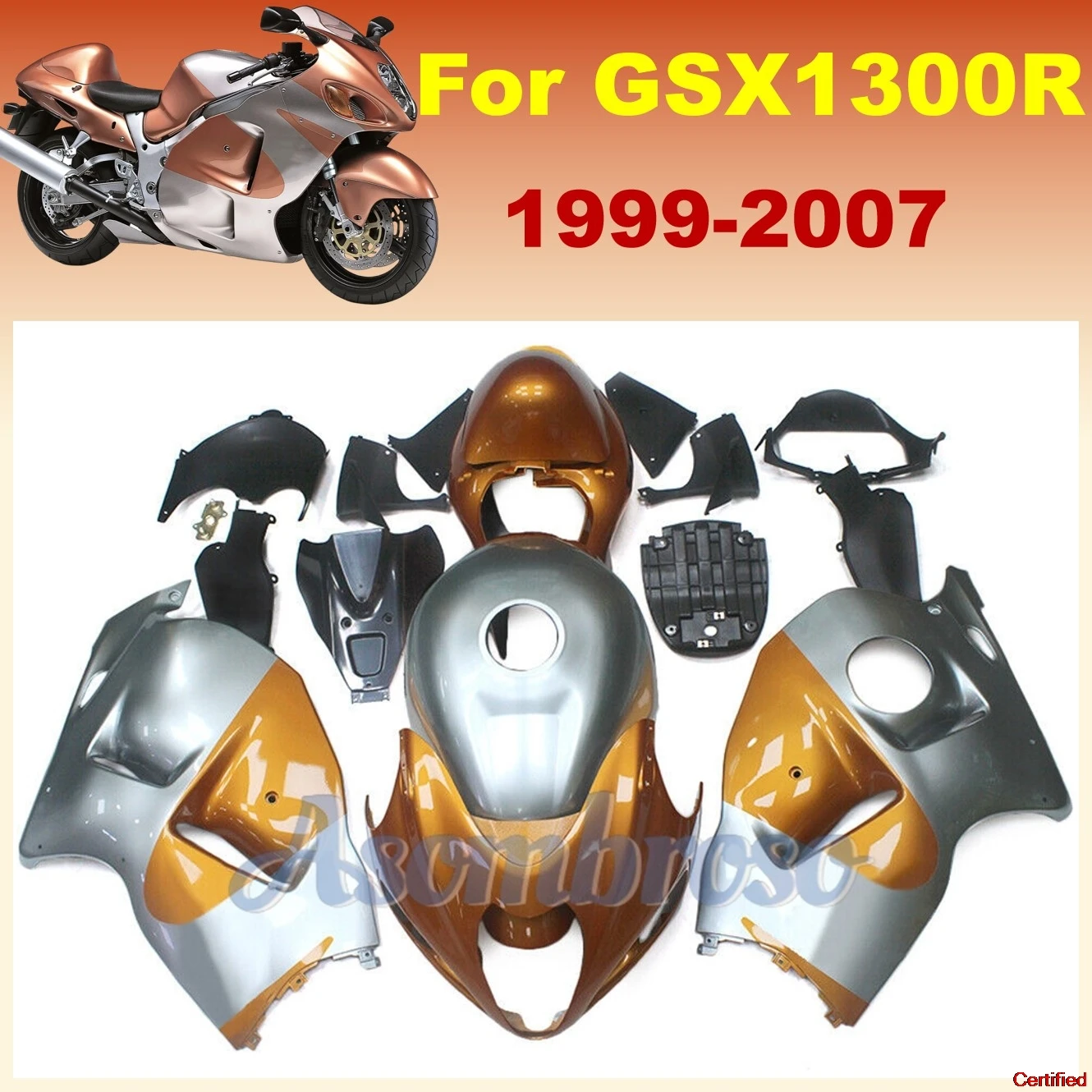 Fairing kit For GSX1300R 1999-2007 Hayabusa gsxr1300 06 05 04 03 02 01 00 GSX-1300R Motorcycle Injection Orange Gray
