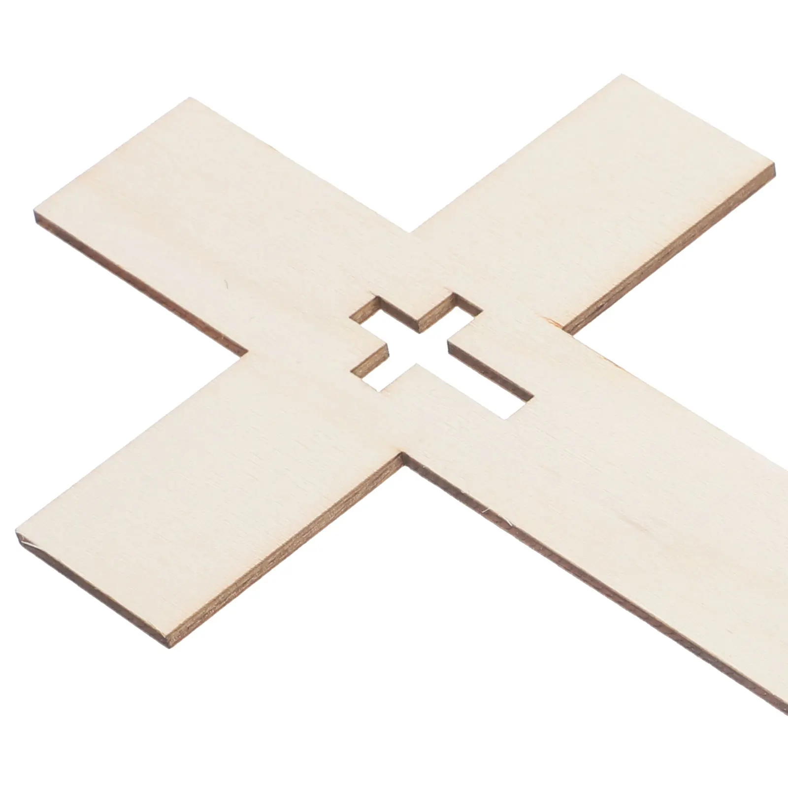 

10Pcs Wooden Cross Ornament Based Rustic Religious Decoration Christian Church Desk Adornment Wooden Crosses for Crafts