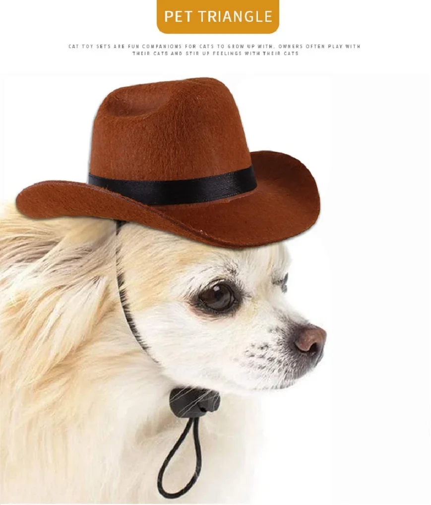 

Pet Hat Dog Cat Western Cowboy Hat Halloween Pet Universal Funny Retro Photo Prop Dog Accessories Doll Decoration Pet Hat